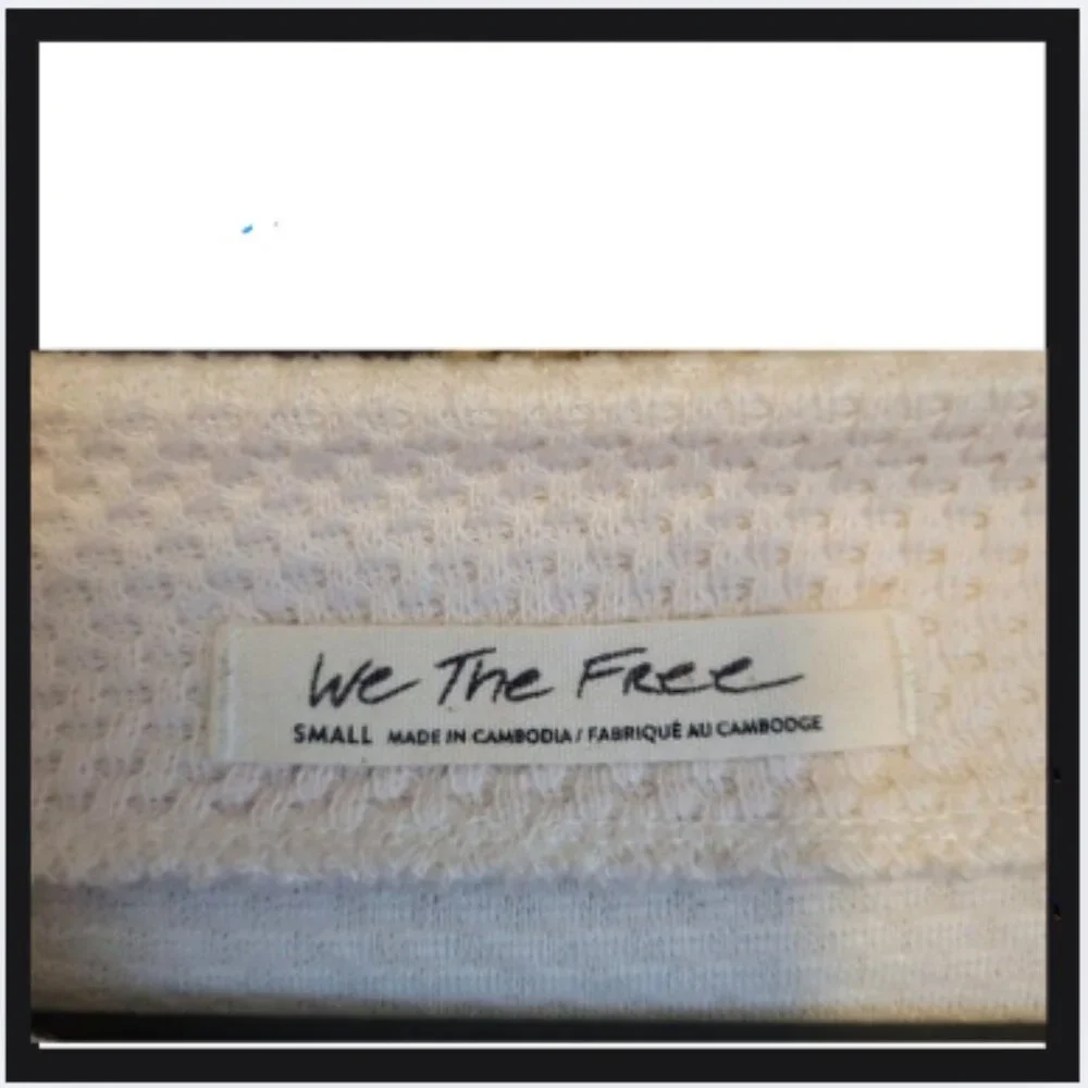 Free People Ivory Cropped Open-Back Sweater